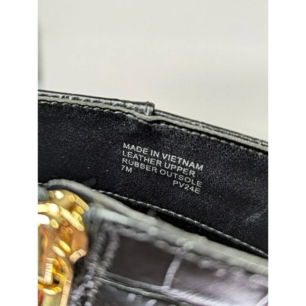 Michael Kors Women's Cosmo Croc-Embossed Kitten Heel Booties Size 7 (MSRP $175)